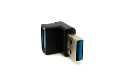 Immagine prodotto di SYSTEM-S Adattatore USB 3.0 da spina di tipo A a cavo angolato in nero