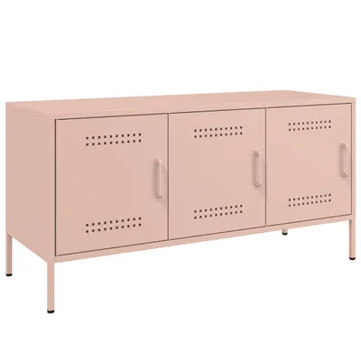 Obrázok produktu pre vidaXL TV skrinka ružová 100,5x39x50,5 cm oceľ
