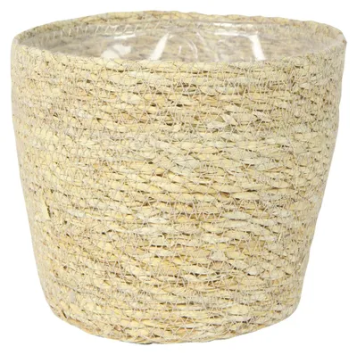 Produktbild von Ter Steege Pflanztopf - beige - geflochtenes Seegras - 18 x 16 cm