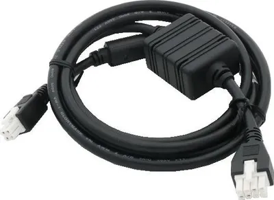 Produktbild von DC-Kabel für Mehrfachladegeräte,  passend für Zebra Netzteile (schwarz)