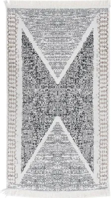 Zdjęcie produktu dla Dywan, czarno-szary, 120x180 cm, bawełniany