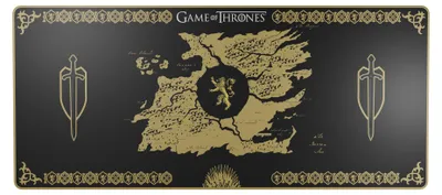 Immagine prodotto di Lexip HBO Game of Thrones - Edizione Lannister, Nero, Giallo, Immagine, Neoprene, Piedini antiscivolo, Tappetino da gioco per mouse