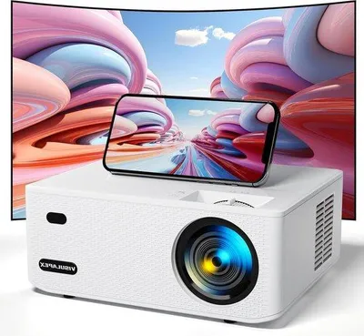 Zdjęcie produktu dla Projektor Visulapex S1 5G z ekranem Full HD 1080p i jasnością 15 000 lumenów do kina domowego i zastosowań zewnętrznych