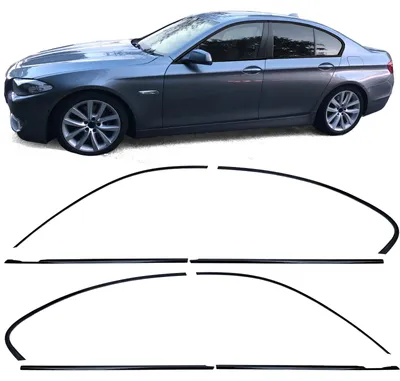 Für BMW 5er F10 Limo 10-17 Shadow Line Zierleisten Fensterleisten Schwarz Glanz in der Farbe Schwarz von Carparts-Online GmbH