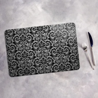 Produktbild von Tischset 6x45x30 cm + 6x10fi cm Platzset Tischmatte Platzmatte Untersetzer - Ornamente Abstrakt