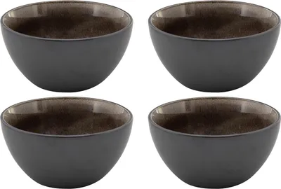 Produktbild von Müslischalen - Ø 14 cm - Braun - Keramik - glasierte Oberfläche - 4er Set