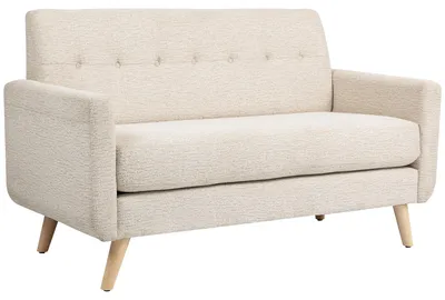 Immagine prodotto di Divano a 2 posti HOMCOM, con cuscini spessi per seduta e schienale, effetto velluto, beige