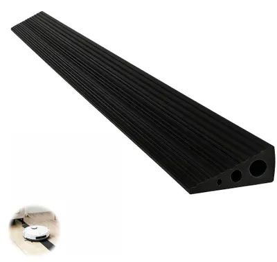 Productafbeelding van Deurdrempelhelling Zelfklevend Overgangsprofiel 90 x 8 x 2 cm, zwart