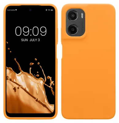 Produktbild von kwmobile Handyhülle für Motorola Moto G05 / Moto E15 Hülle - Case Silikon - Kabelloses Laden - Schutzhülle Cover in Fruity Orange