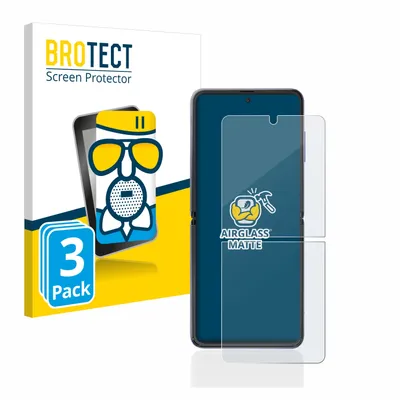 Produktbild von 3x BROTECT Entspiegelungs Schutzglas für Samsung Galaxy Z Flip / 5G Schutzfolie Panzer Folie Glas Display Schutz matt