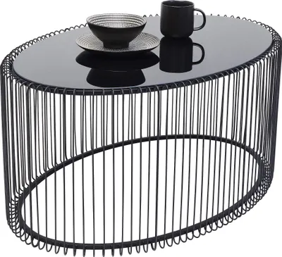 Produktbild von Kare Design Couchtisch Wire Uno, Schwarz, Wohnzimmertisch, Beistelltisch, Stahlg