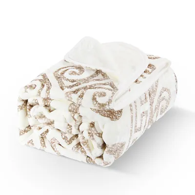 Produktbild von HOMELUX Kuscheldecke Wohndecke 200 x 240 cm Flauschig & Waschbar, Winter Decke Sofadecke Extra Weich & Warm Blanket für 4 Jahreszeiten, Cream