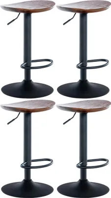 Produktbild von 4er Set Barhocker Skelde - walnuss