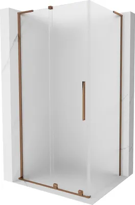 Produktbild von Mexen Velar L Duschkabine, Schiebetür 100 x 85 cm, Mattglas, Roségold - 871-100-085-33-60