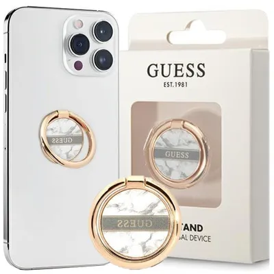 Produktbild von Guess Ringständer GURSHCHMAG weiß/weißer Marmor Handyhülle