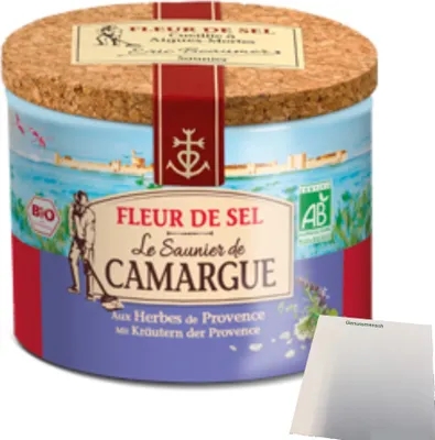 Produktbild von La Saunier de Camargue Fleur de Sel Kräuter der Provence  (125g Dose) + usy Block