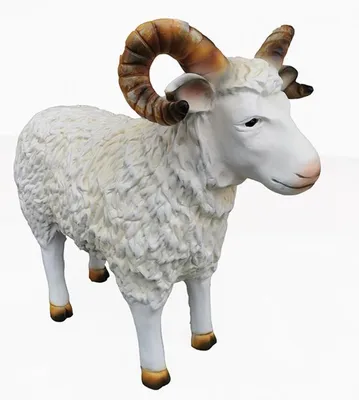 Immagine prodotto di Zackelschaf Figura Decorazione giardino Decorazione fattoria Statue Sculture Pecora 75cm