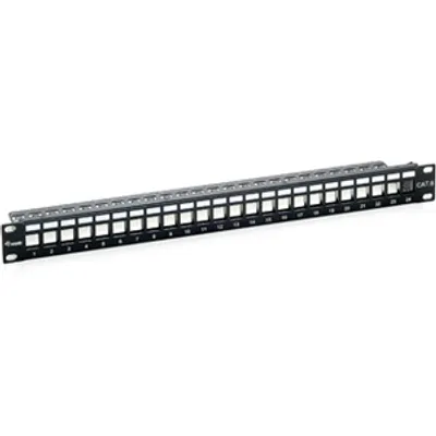 Produktbild von Equip 769124, Cat6, Schwarz, Rackeinbau, 1U, 44 mm, 483 mm