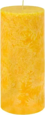 Image de Bougie ronde en stéarine - jaune 135x64mm