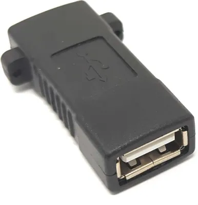 Produktbild von USB 2.0 Adapter Typ A Buchse zu Buchse Schraube Kabel in Schwarz