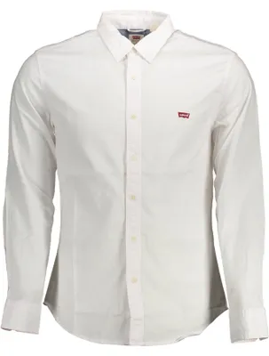 Produktbild von Herren Slim-Fit Hemd Weiß – Langarm, Eleganter Kragen, Komfortabel