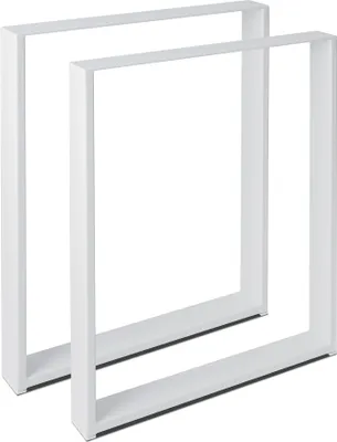 Produktbild von 2er Tischbeine Tischgestell Tischkufen Stahl 50x72 cm Industriedesign (Weiß)