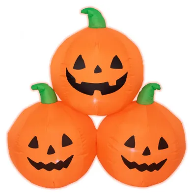 Image de Citrouilles gonflables pour Halloween (3 citrouilles), 90 cm