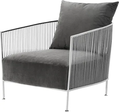 Produktbild von Casa Padrino Luxus Sessel Grau / Silber 69 x 77 x H. 78 cm - Designer Hotel Möbel