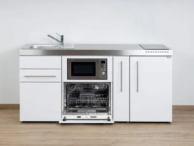 Produktbild von Stengel Miniküche MPGSM 180 A Weiß mit Kühlschrank, Geschirrspüler
