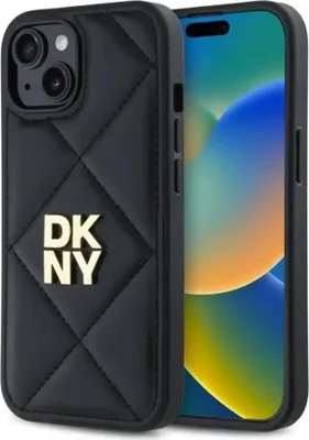 Productafbeelding van Telefoonhoesje DKNY Quilted Stack Logo voor iPhone 14 - Zwart