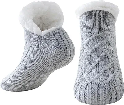 Produktbild von Kuschelsocken Damen Herren, Dicke Flauschige Socken mit Greifern£¬ Weiche Warme Winter Hu?ttensocken Haussocken Stoppersocken, Frauen Geschenk Geburtstag, EU 36-40.5, 1 Paar