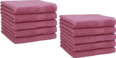 Produktbild von Betz 10 Stück Gästetücher 30x50 cm PREMIUM 100% Baumwolle Set Händehandtücher Farbe: beere