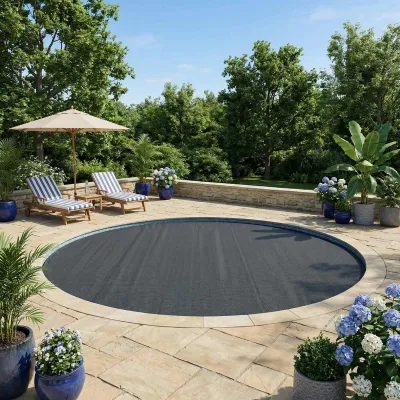 Immagine prodotto di Telo copripiscina nero - Diametro 600 cm - Polietilene - Forma rotonda - Per uso esterno