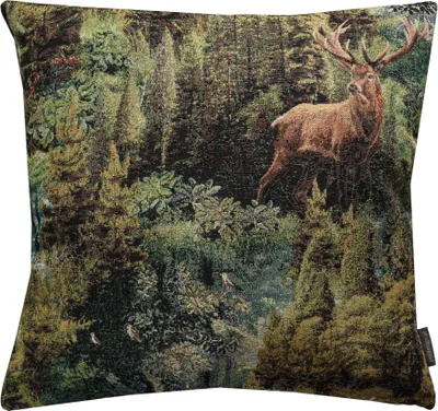 Produktbild von Gobelin Dekorativer Kissenbezug für Sofa Schlafzimmer Wohnzimmer, DEER, 50x50