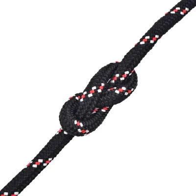 Obrázok produktu pre vidaXL Lodné lano Polypropylén 18 mm 50 m Čierna