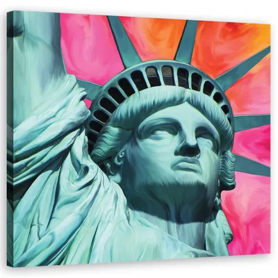 Produktbild von Leinwandbild städte & architektur - grün 30x30 cm Feeby farbe wandbild bereit zum aufhängen