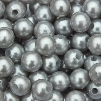 Produktbild von Perlen - Kunstperlen - Wachsperlen Ø 8mm / 250 St. / Farbe: Silber
