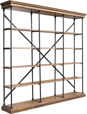Produktbild von Moderne Regal aus Holz und Metall, 4 Ablagen