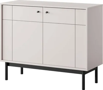 Obrázek produktu pro FURNLUX Příborník Japandi béžovo-černý 104 cm / Hlavní barva: béžová / Rozměry: 104 x 39 x 84 cm