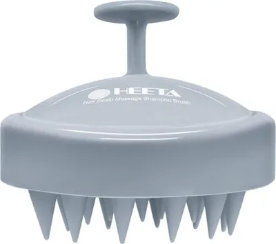 Image de Brosse de massage du visage HEETA pour cheveux secs et mouillés - Brosse à cuir chevelu en silicone souple pour le nettoyage et la détente des cheveux