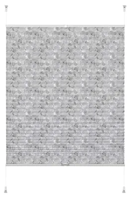 Plisségardine blickdicht 50x130 cm Tarn-Grau ohne Bohren
