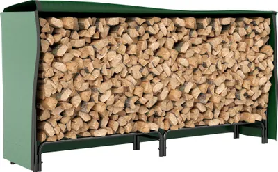 Produktbild von Outsunny Kaminholzregal 200x36x99cm Brennholzregal mit Wasserabweisend Abdeckung