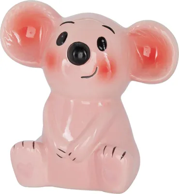 Immagine prodotto di Salvadanaio in Vetroceramica a forma di koala, 14,5 cm, rosa, marca H&L
