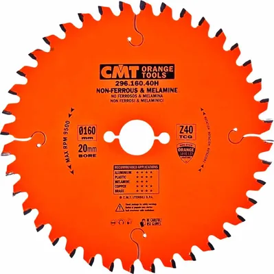 Image de CMT | Lame de scie pour métaux non ferreux et stratifiés ø160/20mm 56z TFZ/TCG