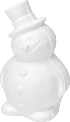 Produktbild von Styroporform Schneemann mit Hut, 17 cm