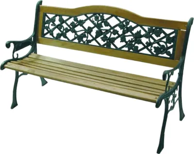 Obrázok produktu pre Liatinová lavička s dreveným sedadlom Flora na vonkajšie použitie 126 x 56 x V 76 cm – 26 kg