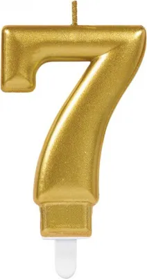Immagine prodotto di Amscan 10023030 Quantità di candele #7 Metallic Gold-1 Pc, 70