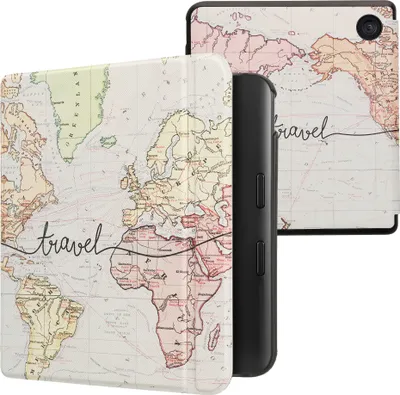Kwnobile Flip Case Für Kobo Nia – Mit Handschlaufe & Standfunktion, Mint/grau