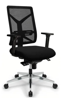 Immagine prodotto di VERSEE V1801 sedia da scrivania ergonomica nera - sedia da ufficio in tessuto, comoda sedia girevole per l'ufficio/lo studio a casa, portata fino a 150 kg