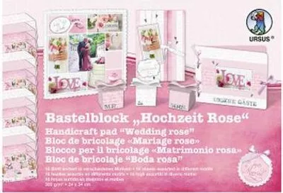 Produktbild von URSUS Bastelblock "Hochzeit Rose"
